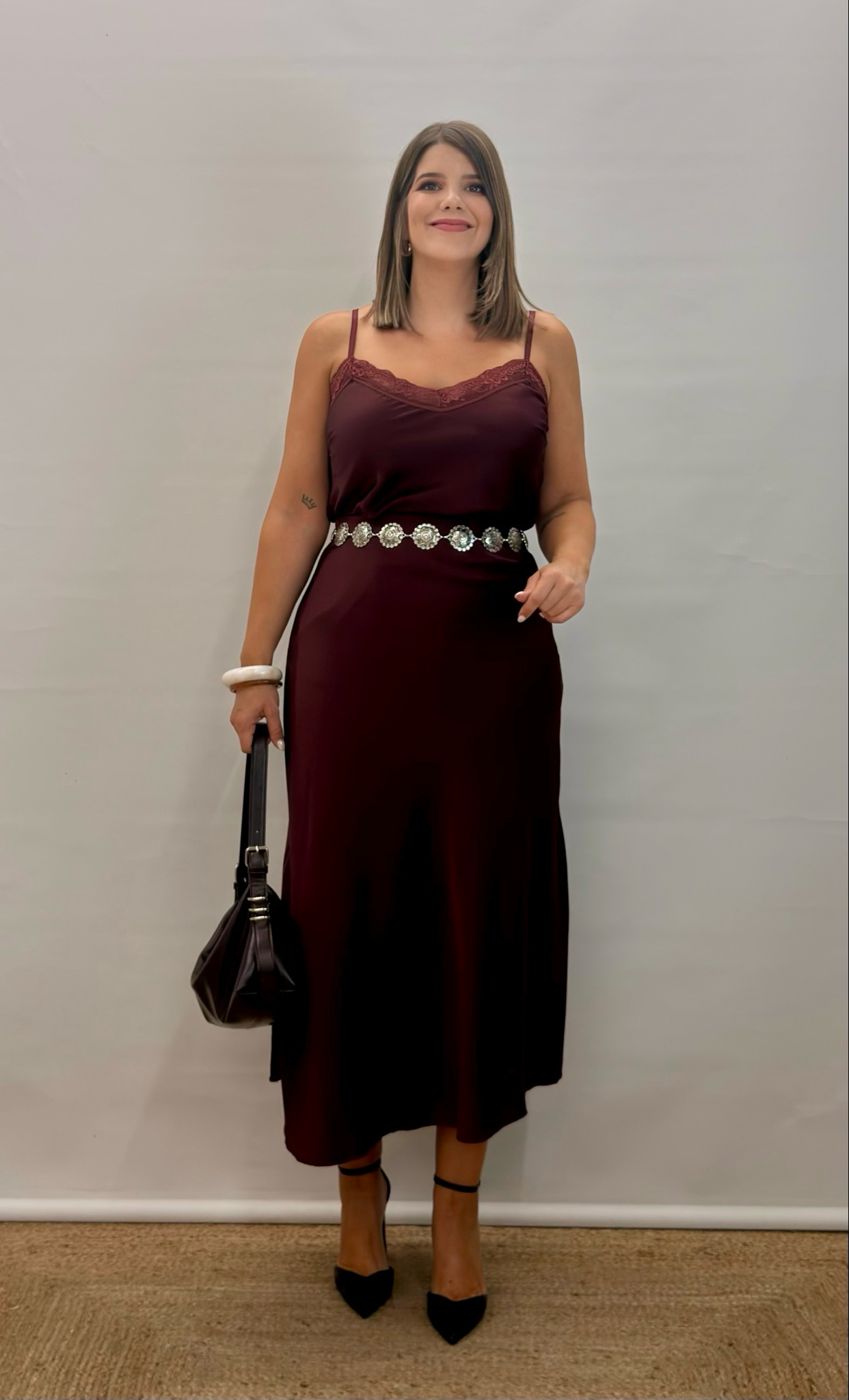 Falda satinada