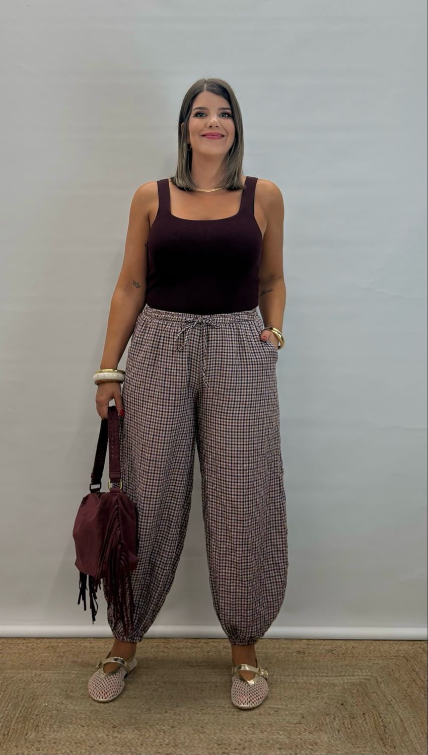 Pantalón bombacho vichy Pantalón bombacho vichy