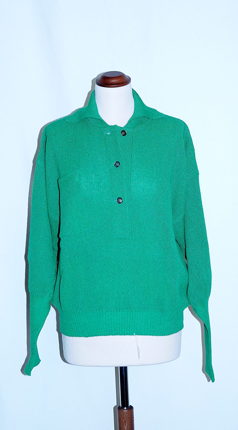 Damen Pullover mit Polo Kragen