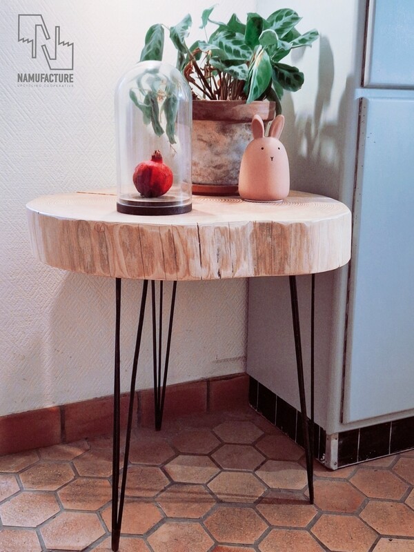 Table basse "tranche d'arbre"