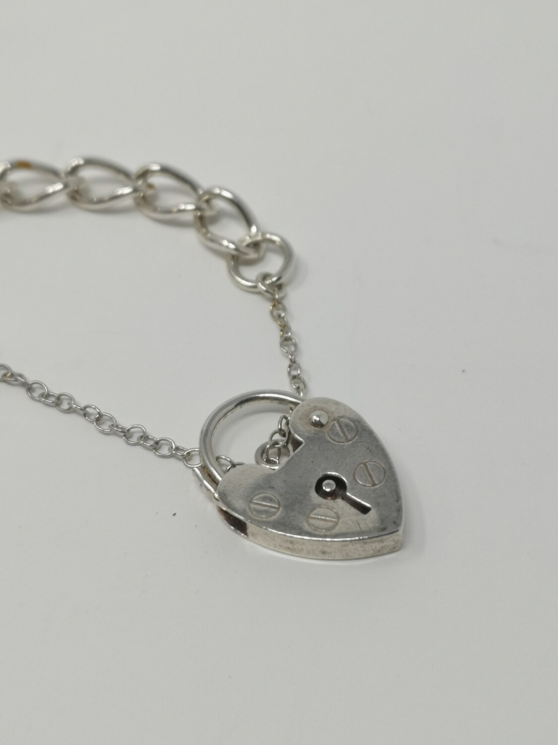 Silver 925 Bracelet with L Letter Charm