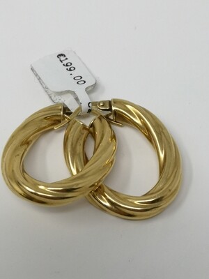 18ct Gold Earrings 750 Ladies