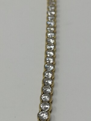 9ct Gold CZ Bracelet 375