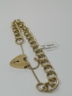 9ct Gold gold Bracelet Heart Lock