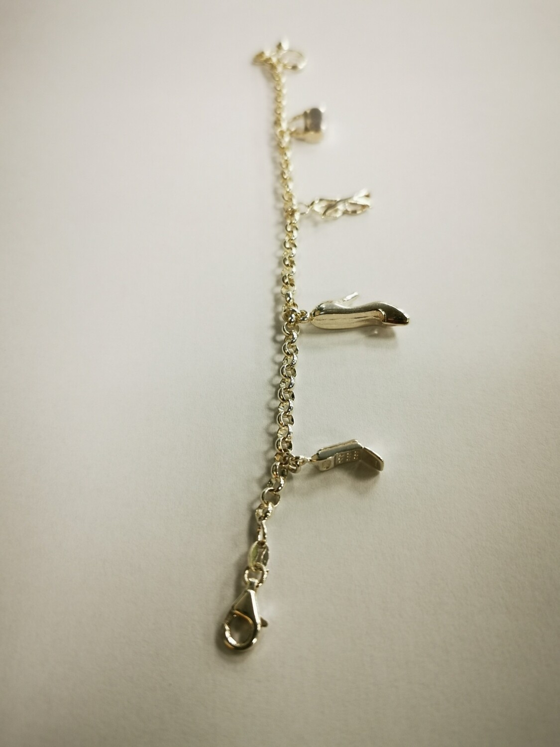 Silver Bracelet with charms 925