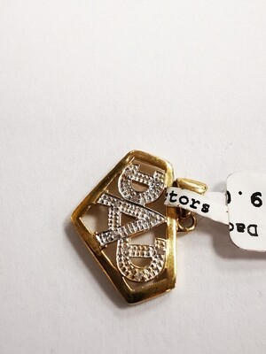 9ct Gold Diamond Dad Pendant