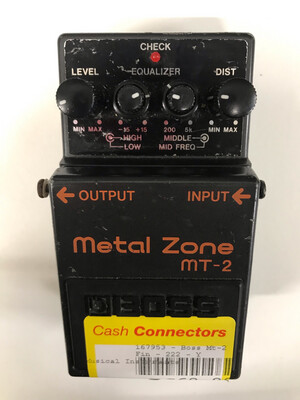 Boss Metal Zone MT-2 Guitar Distortion Pedal