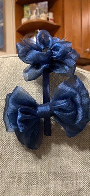 Blue headband and clip (set)