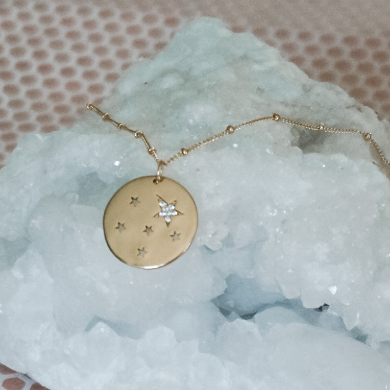 STARS LARGE ROUND NECKLACE 