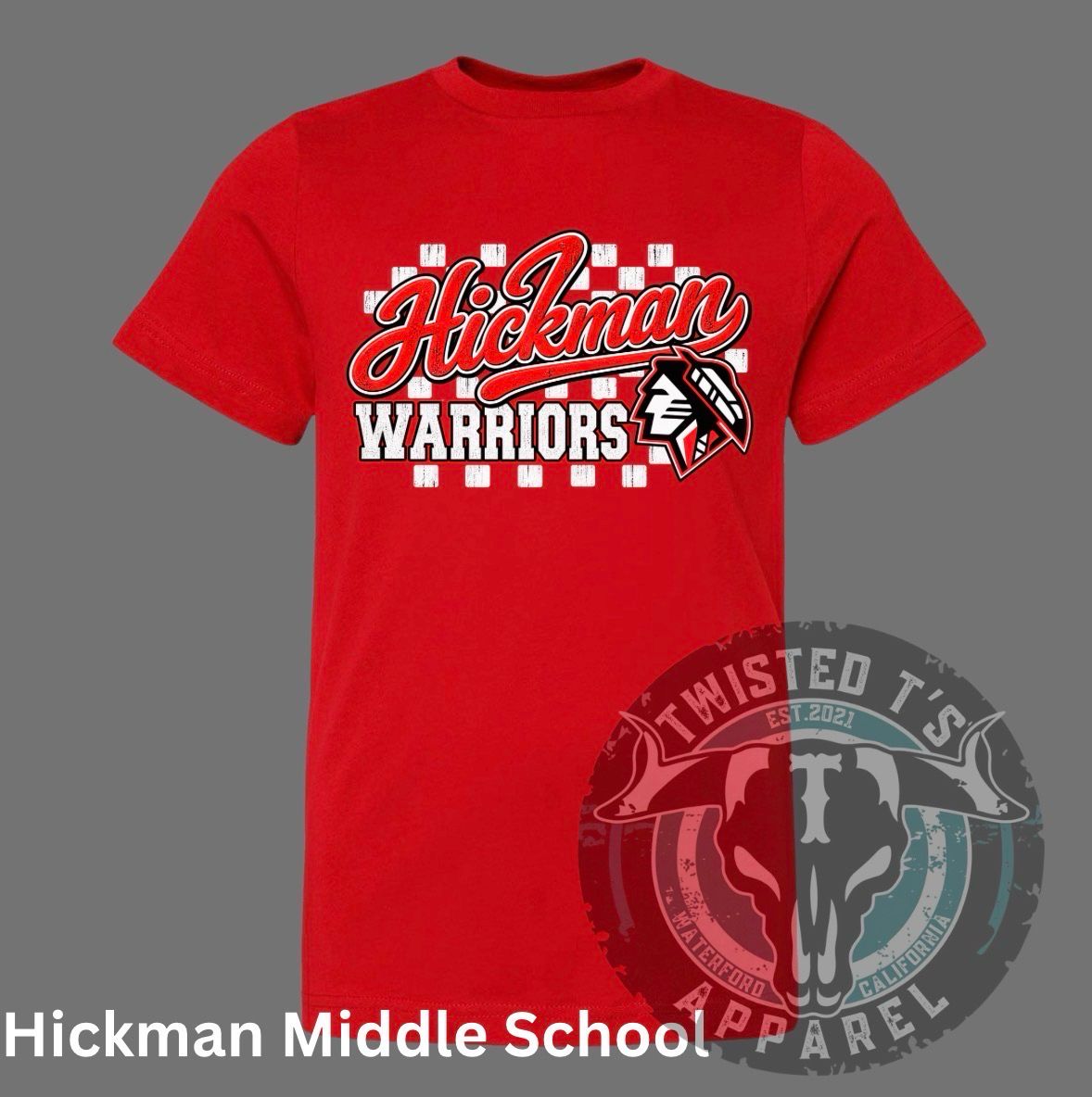 Hickman Warriors checkered distressed