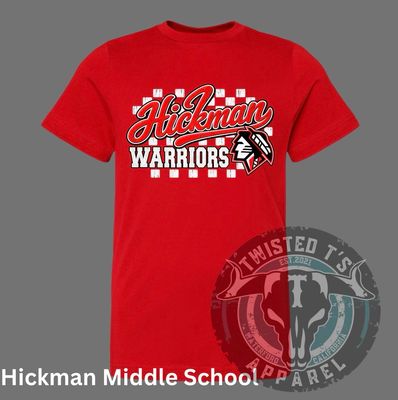 Hickman Warriors checkered distressed