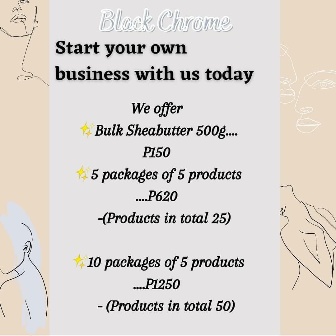 START UP- Five packages of 5 products (25 products)