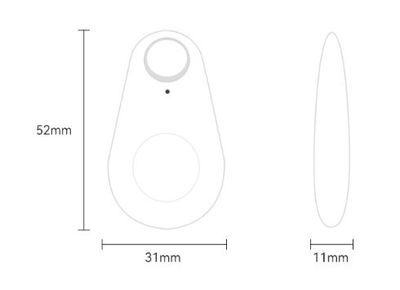 BLE 5.1 Beacon Schwarz für BTScanner Plus (mit Druckknopf-Klickfunktion), Gate-Controller Plus und ESPresense