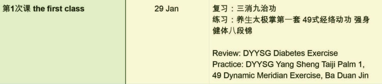 1st Class Intermediate instructor’s diploma learning 29.1.2023 Review: DYYSG Diabetes Exercise