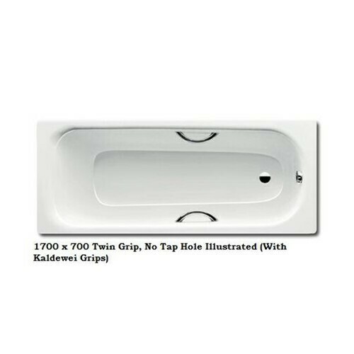 Kaldewei Saniform Plus 1700 x 750mm Bath - White 2TH Twin Grip 112620010001