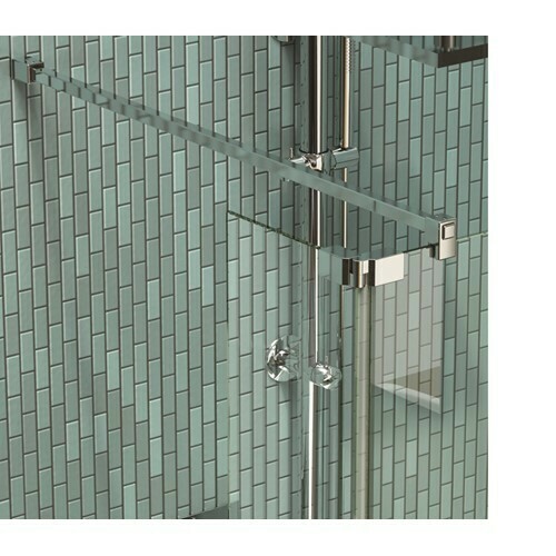 Kudos Ultimate Wetroom Hinged Deflector Panel 400mm Right Hand - 8mm Glass - Chrome 5WPHINDP400RH