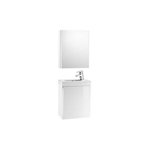 Roca Mini Furniture Pack With Mirrored Cabinet - Gloss White A855866806