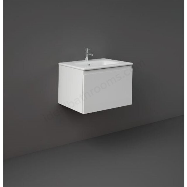 RAK Ceramics Joy Uno Wall Hung 1 Drawer Vanity Unit ONLY 600mm (Pure White) UNOWH060PWH