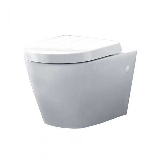 Essential Ivy Wall Hung Rimless Pan & Seat Pack - White EC7025