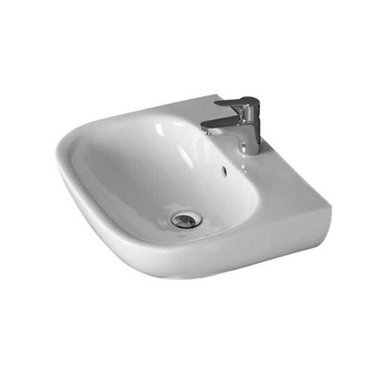 Essential Lily 550mm Pedestal Basin ONLY 1 Tap Hole EC1001