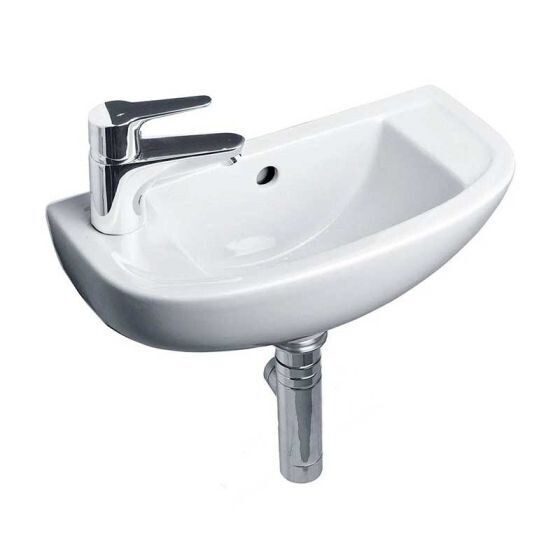 Essential Lily 450mm Washbasin 1 Tap Hole Left Hand EC1012