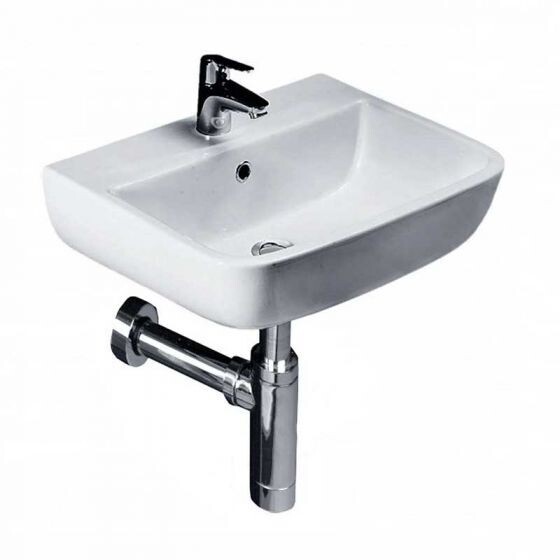 Essential Orchid 400mm Wall Hung Basin 1 Tap Hole EC3009. Basin Only
