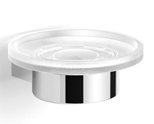 Essential Urban Soap Dish Holder With Round Glass Dish EA28015