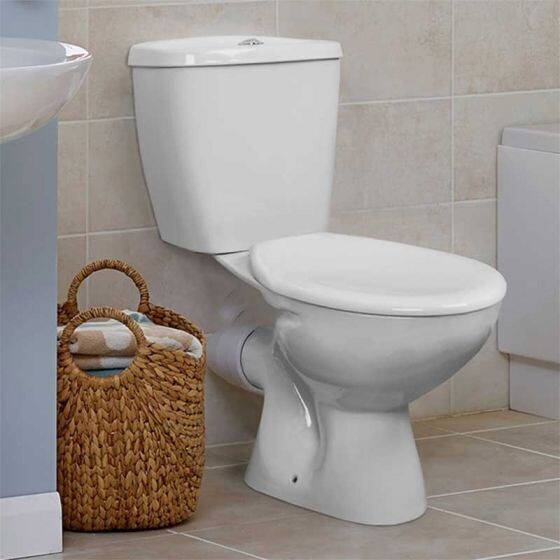 Essential Ocean Close Coupled Pan + Cistern + Seat Pack - White EC001