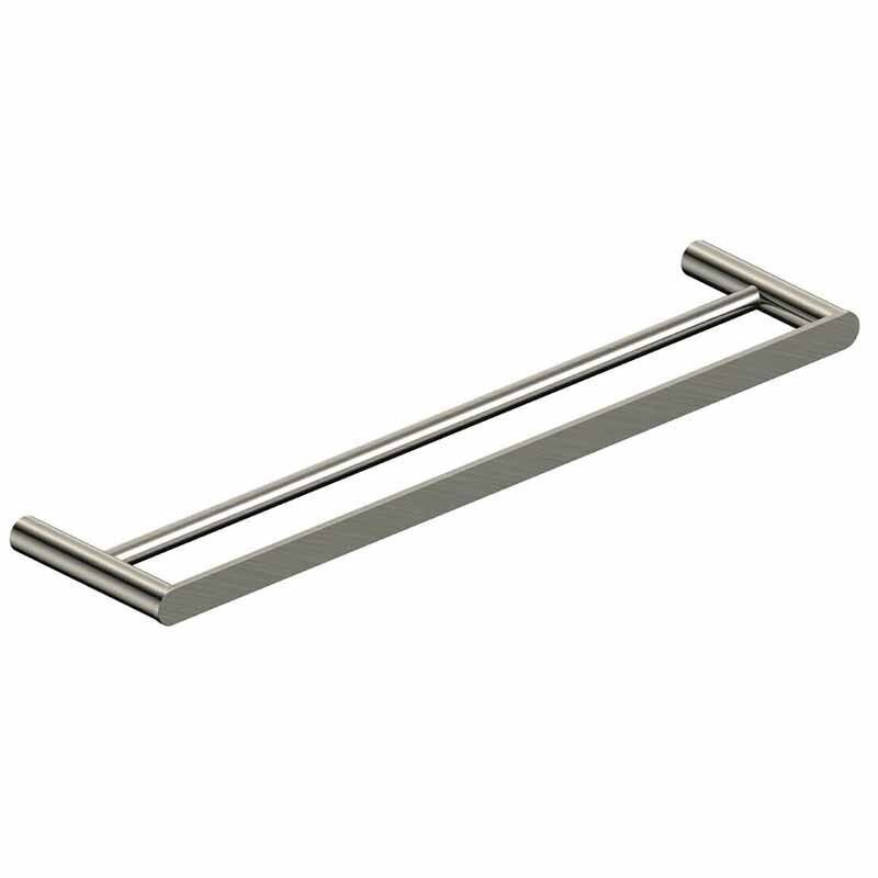 RAK - Petit Square 450mm Double towel bar In Brushed Nickel RAKPES9912-45N