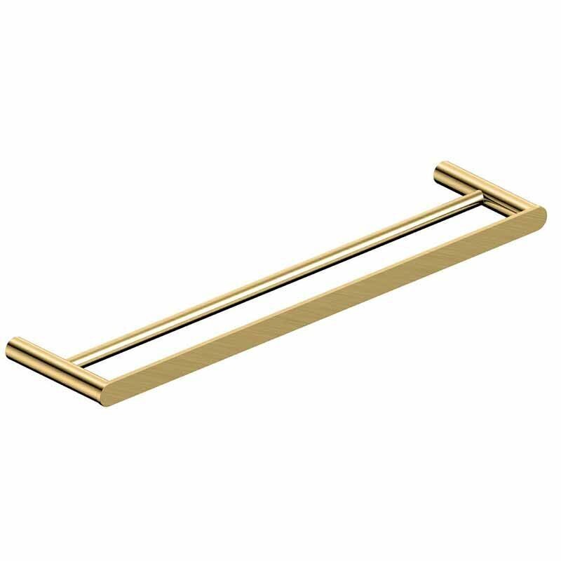 RAK - Petit Square 600mm Double towel bar In Brush Gold RAKPES9912-60G