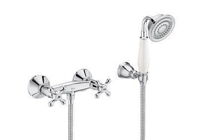 Roca Carmen Wall Mounted Shower Mixer and Kit - Chrome A5A204BC00