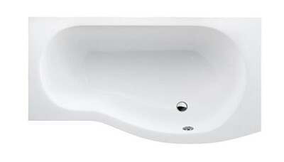 Britton Cleargreen EcoRound 1500 x 740/900mm Shower Bath - Right Hand (incl. feet) CGR20