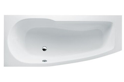 Britton Cleargreen Ecocurve 1700 x 500/750mm Shower Bath - Left Hand (incl. feet) CGR15