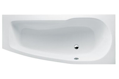 Britton Cleargreen Ecocurve 1700 x 500/750mm Shower Bath - Right Hand (incl. feet) CGR16