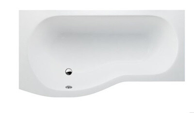Britton Cleargreen EcoRound 1700 x 740/900mm Shower Bath - Left Hand (incl. feet)