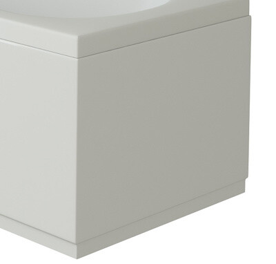 Artesan Contemporary Slab End Panel - 800MM - White Gloss CWGEP80