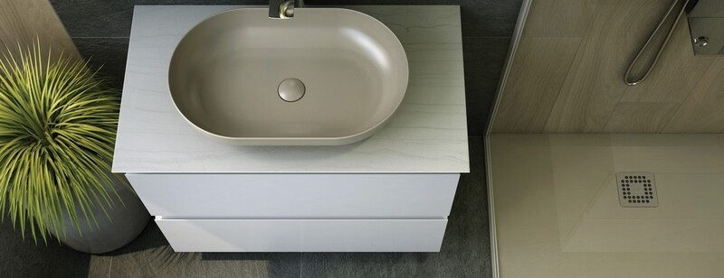 RAK-Feeling 550mm Oval Counter Top Wash Basin - Matt Cappuccino FEECT5500514A BASIN ONLY