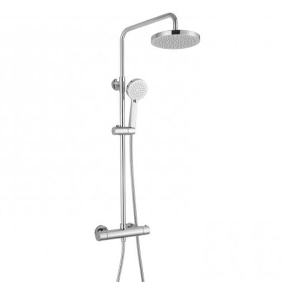 RAK Ceramics Cool Touch Round Thermostatic Shower Column with Fixed Head and Shower Kit (WRAS ) RAKSHW6011A