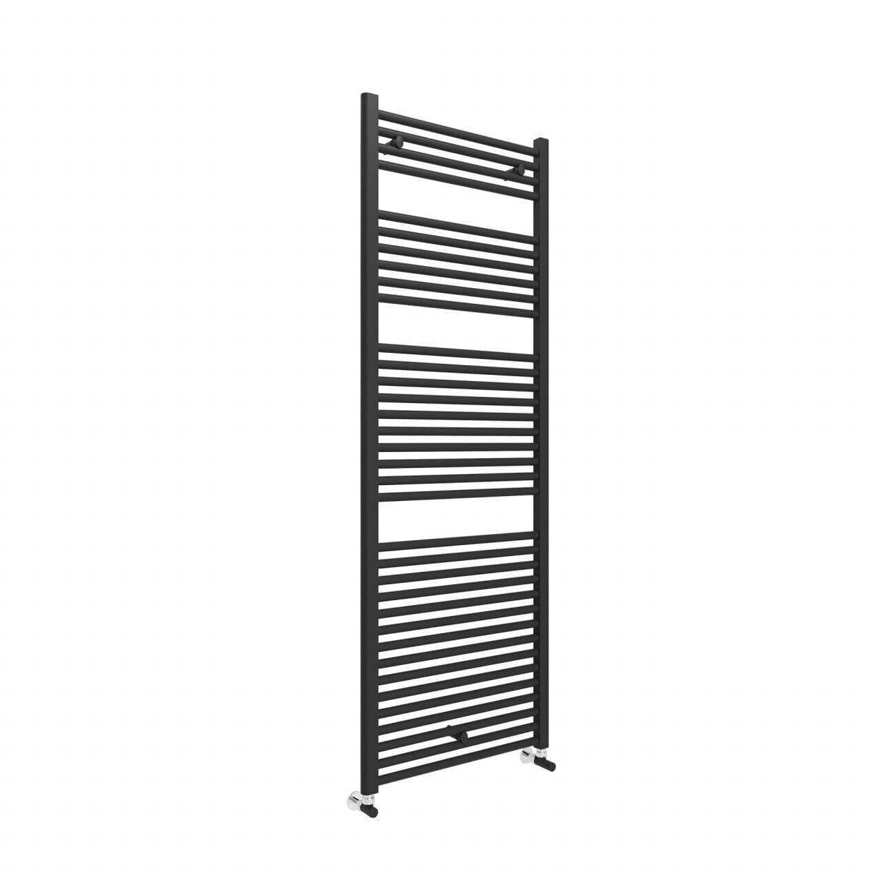 Essential Straight 1703 x 600mm Matt Black Towel Warmer BTU 4027 - 148295