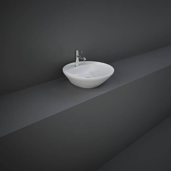 RAK-Variant Round Counter Top Wash Basin ONLY 420mm 1TH with Tap Ledge - VARCT14201AWHA