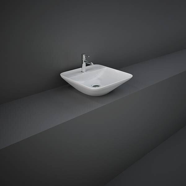 RAK-Variant Square Counter Top Wash Basin ONLY 420mm 1TH with Tap Ledge - VARCT44201AWHA