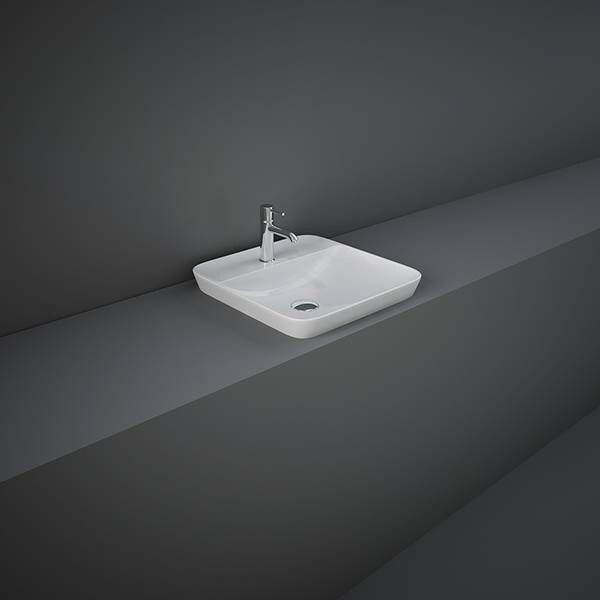 RAK-Variant Square Drop-In Wash Basin ONLY 420mm 1TH with Tap Ledge - VARDI44201AWHA