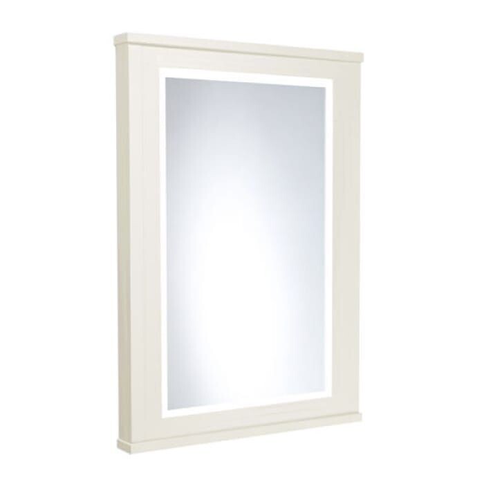 Tavistock Lansdown 600mm Framed Illuminated Mirror - Linen White (Includes Frame)