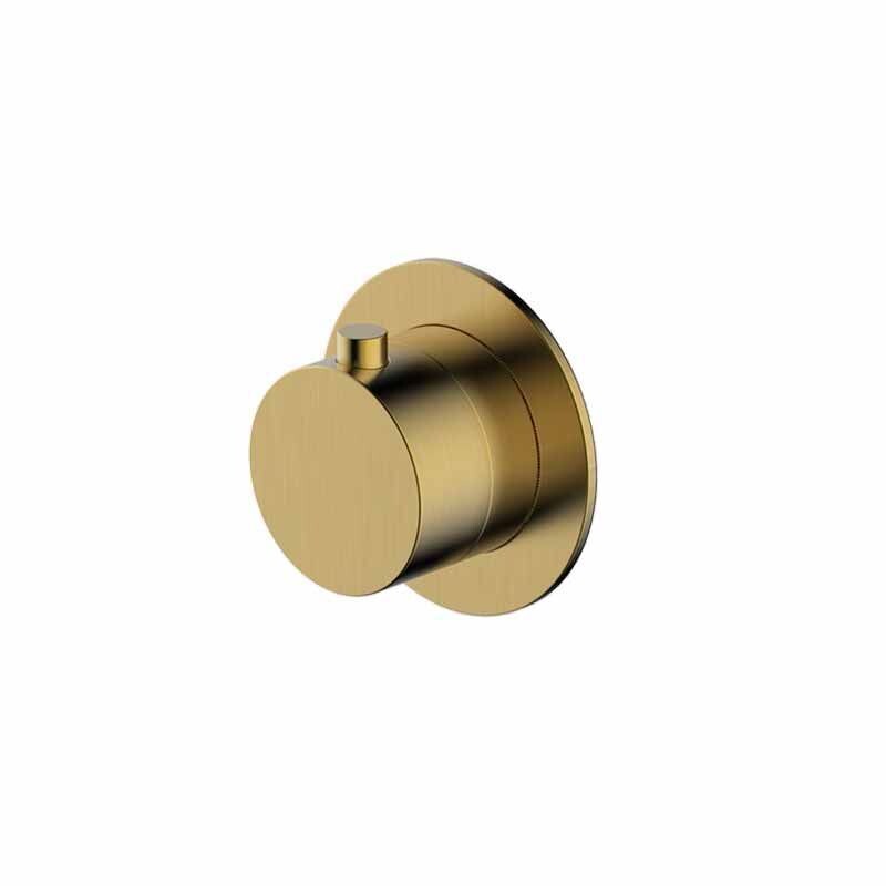 RAK-Petit Round Concealed Diverter, Single outlet in Brush Gold - RAKPER3020-1G