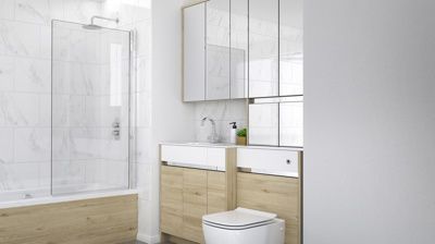 Kudos Inspire 6mm Bath Screen 850mm Without Towel Rail 3BASC6NHS