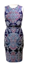 Maggy London Colbalt Paisley Dress (Size&#39;s 2 &amp; 6)