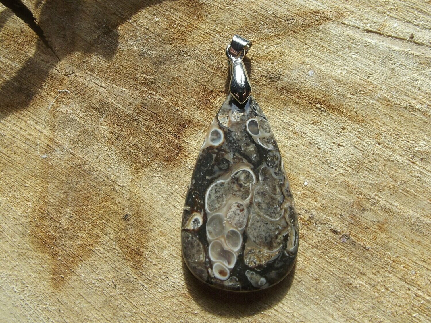 Pendentif agate à turritelles
