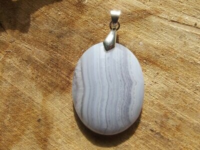 Pendentif agate blue lace