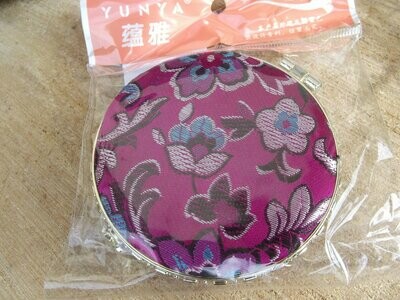 Double miroir rond rose