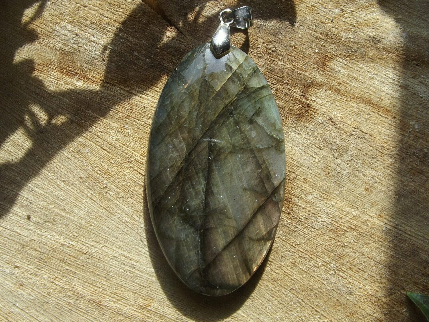 Pendentif labradorite orange